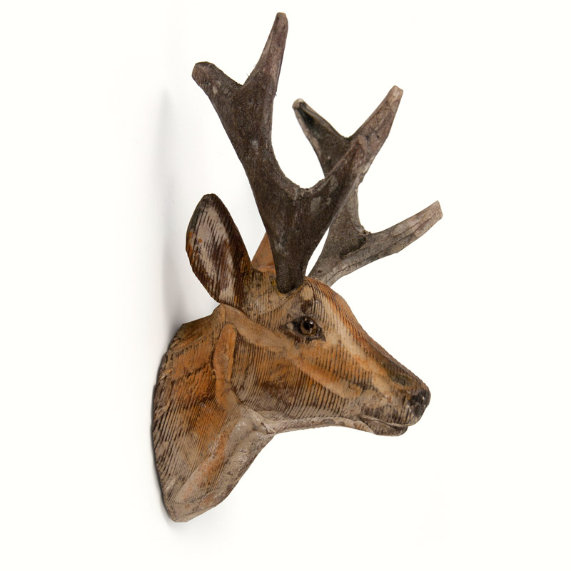 Wall Mounted Reindeer Head Decoration Stag Ornament Deer Antler Trophy Christmas